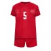 Dánsko Joakim Maehle #5 Dětské Oblečení Domácí Dres MS 2022 Krátkým Rukávem (+ trenýrky)
